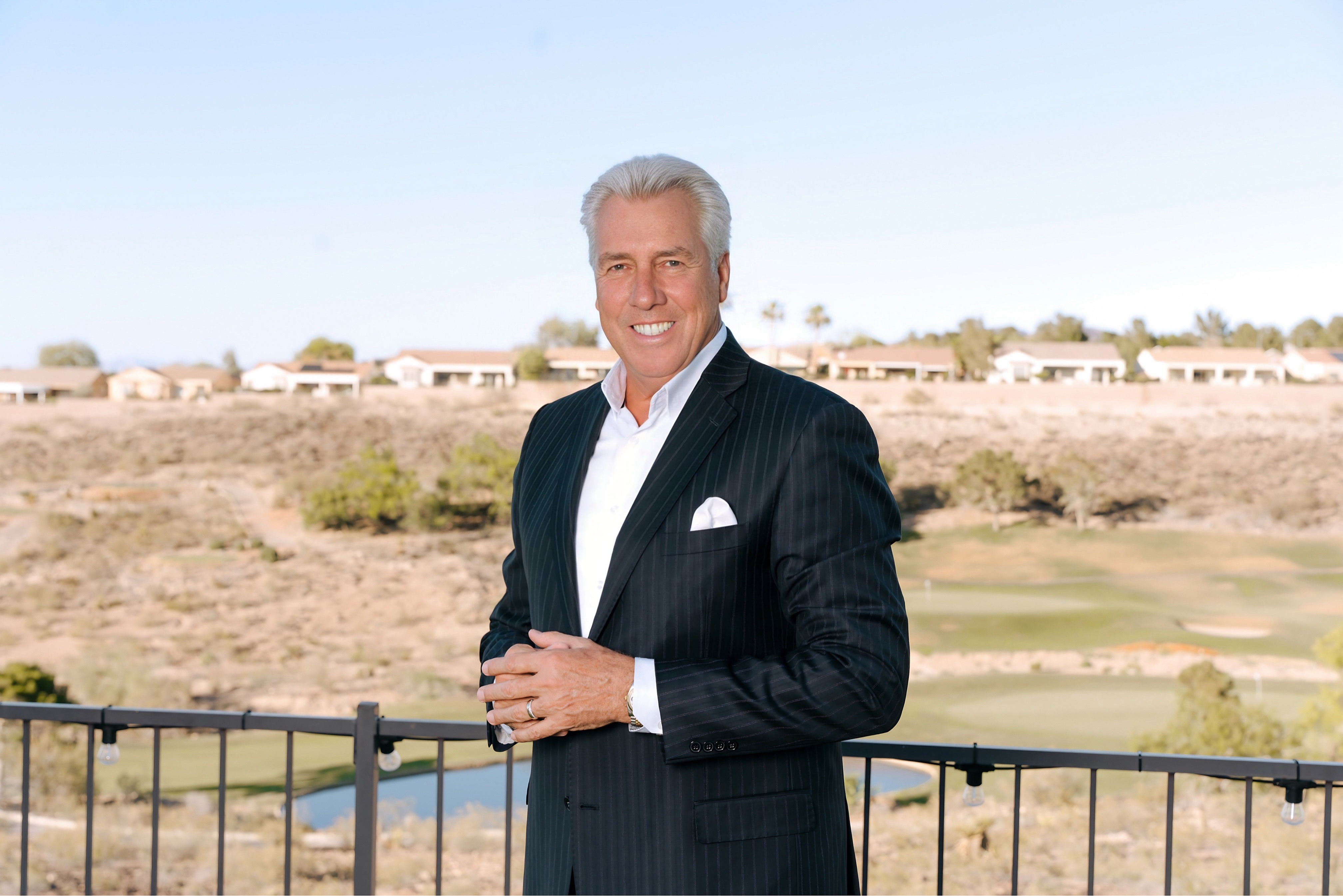 Dean McQuillan overlooking a golf course
