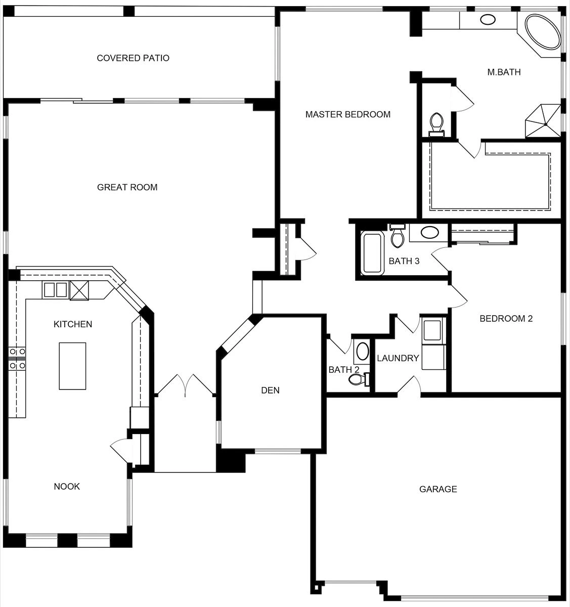 Bostonian model floor plan showing its room arrangement