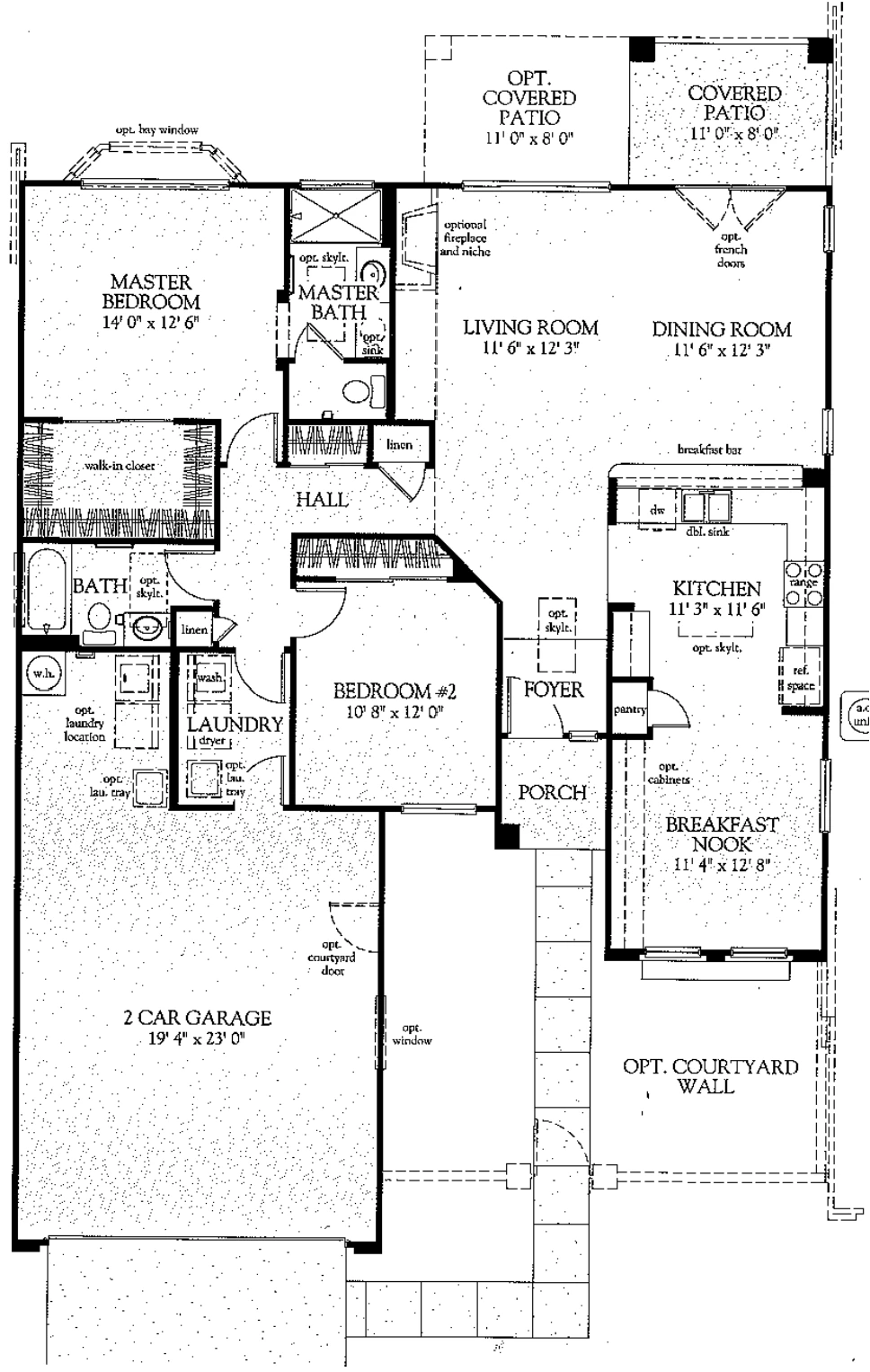 Franklin model floor plan showing its room arrangement