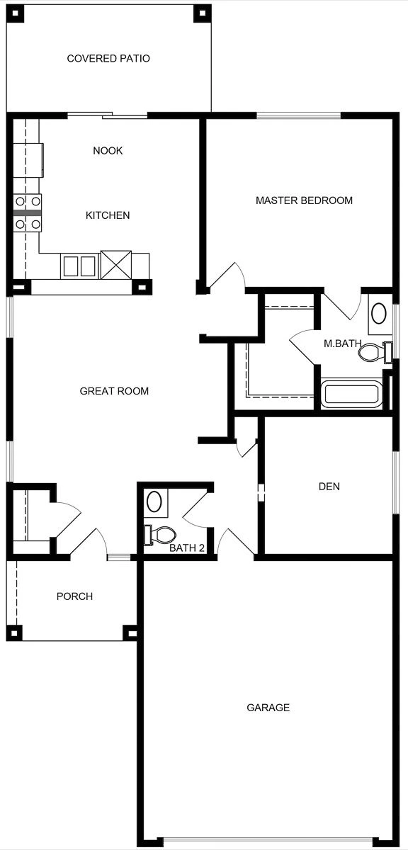 Hancock model floor plan showing its room arrangement