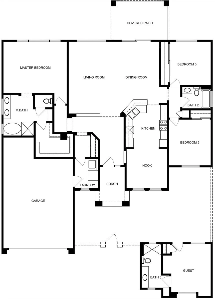 Independence model floor plan showing its room arrangement