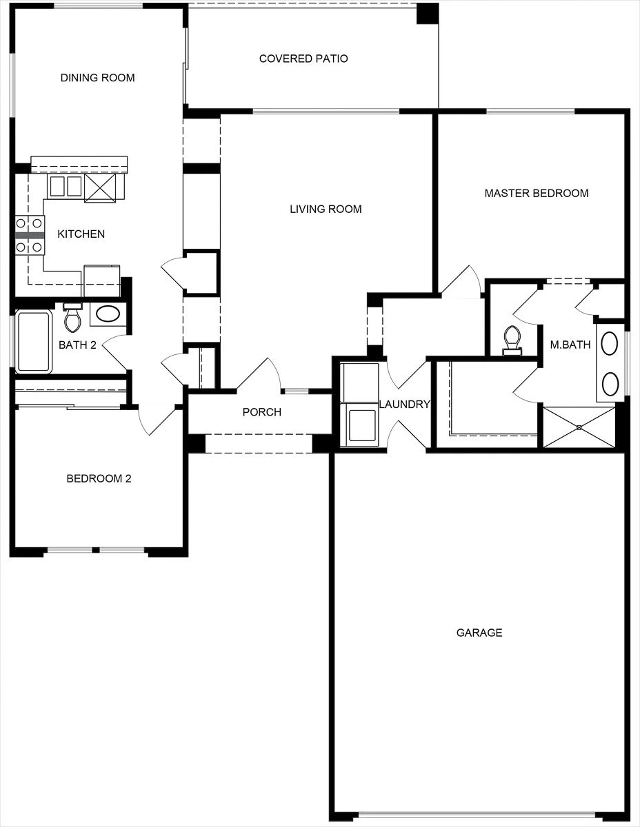 Washington model floor plan showing its room arrangement